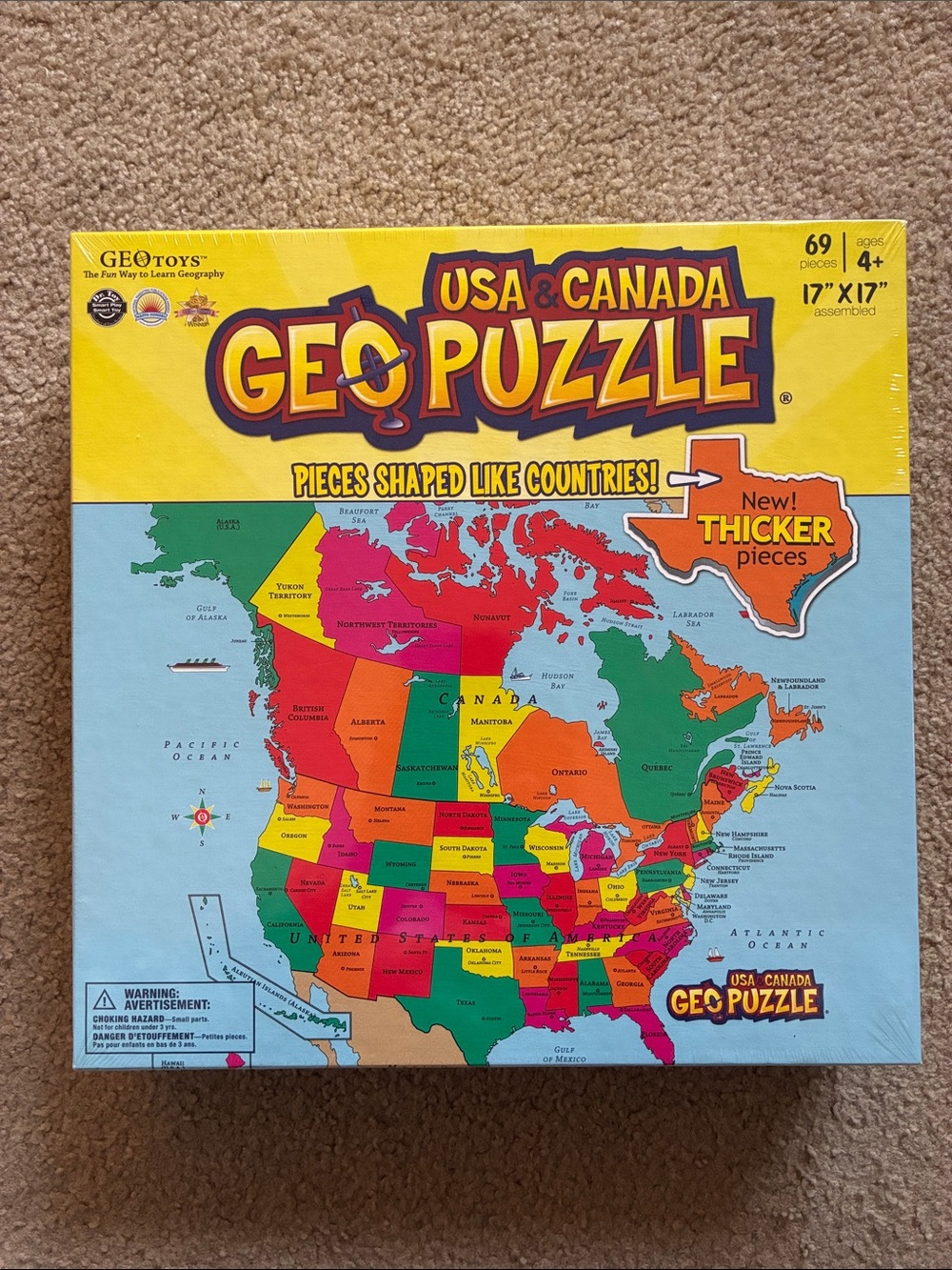 2022 GEOtoys USA & Canada 69 Piece Puzzle